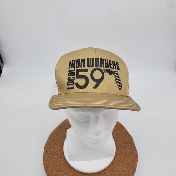 Ironworkers Hat Local 59 Union Snapback Cap Vintage - Picture 3 of 8